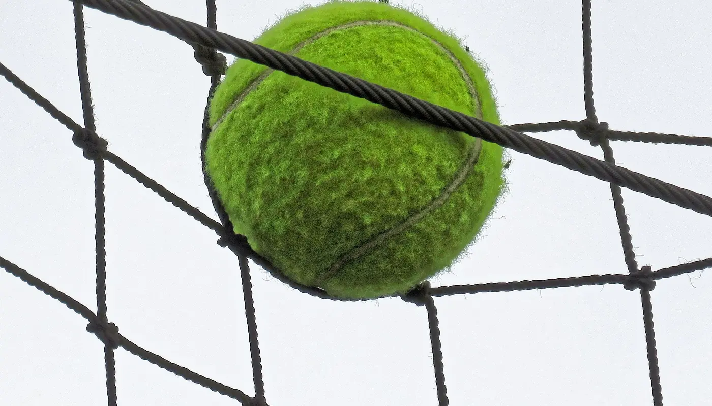 Tennis ball at Highgate Cricket Club, Crouch End, London